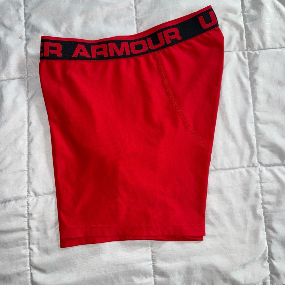 Under Armour Men's Vibrant Red Compression Shorts